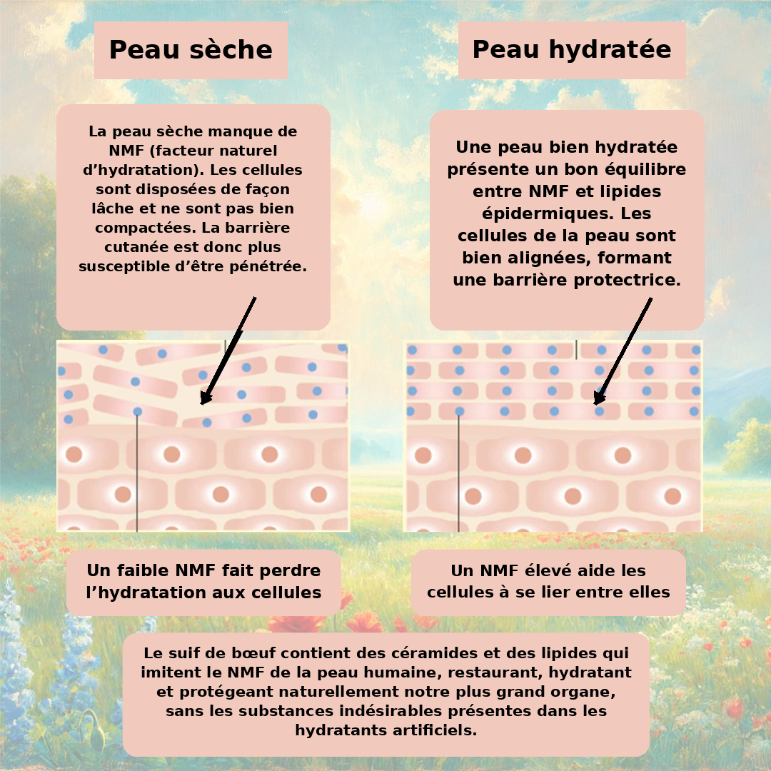 Baume naturel au suif et au miel
