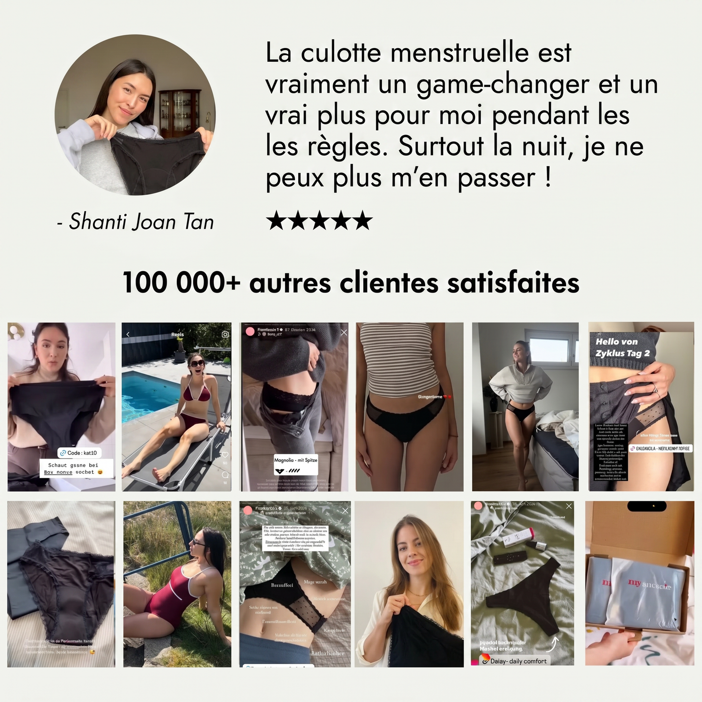 Hyacinth — Culotte Menstruelle Échancrée Taille Haute