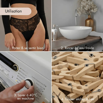 Hyacinth — Culotte Menstruelle Échancrée Taille Haute