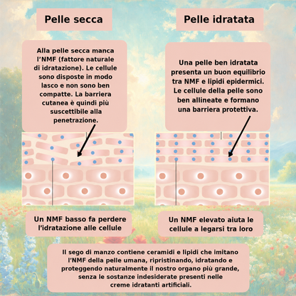 Pelle secca vs idratata