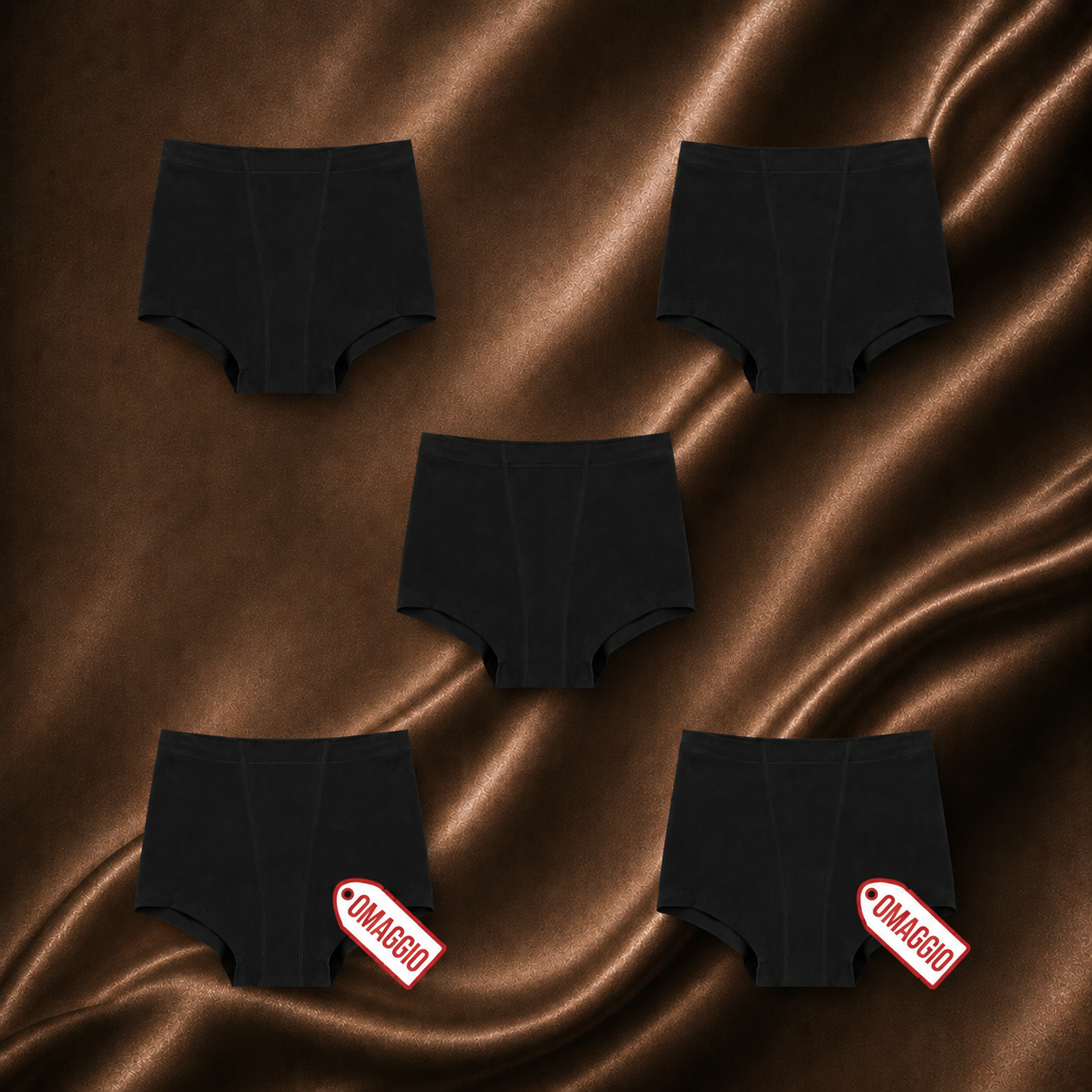 Boxer nero 3+2 in omaggio